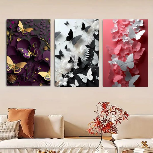 Flower Tree Wooden Frames Set of 3